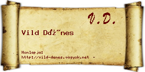 Vild Dénes névjegykártya